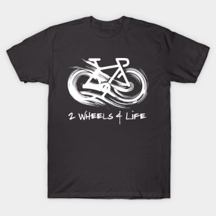 Infinity Bicycle, 2 wheels 4 life - White T-Shirt